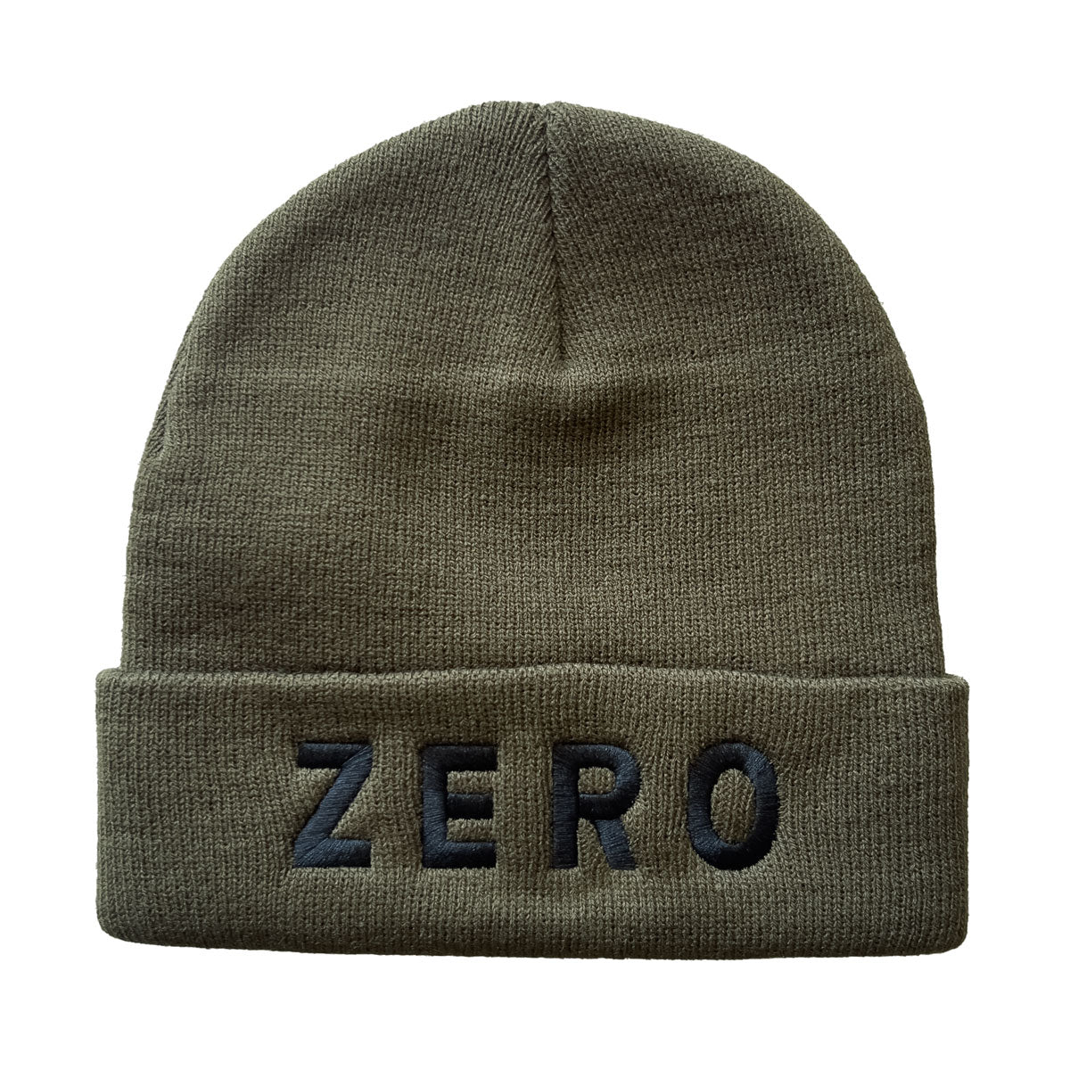 Zero Army Embroidered Beanie - Olive image 1