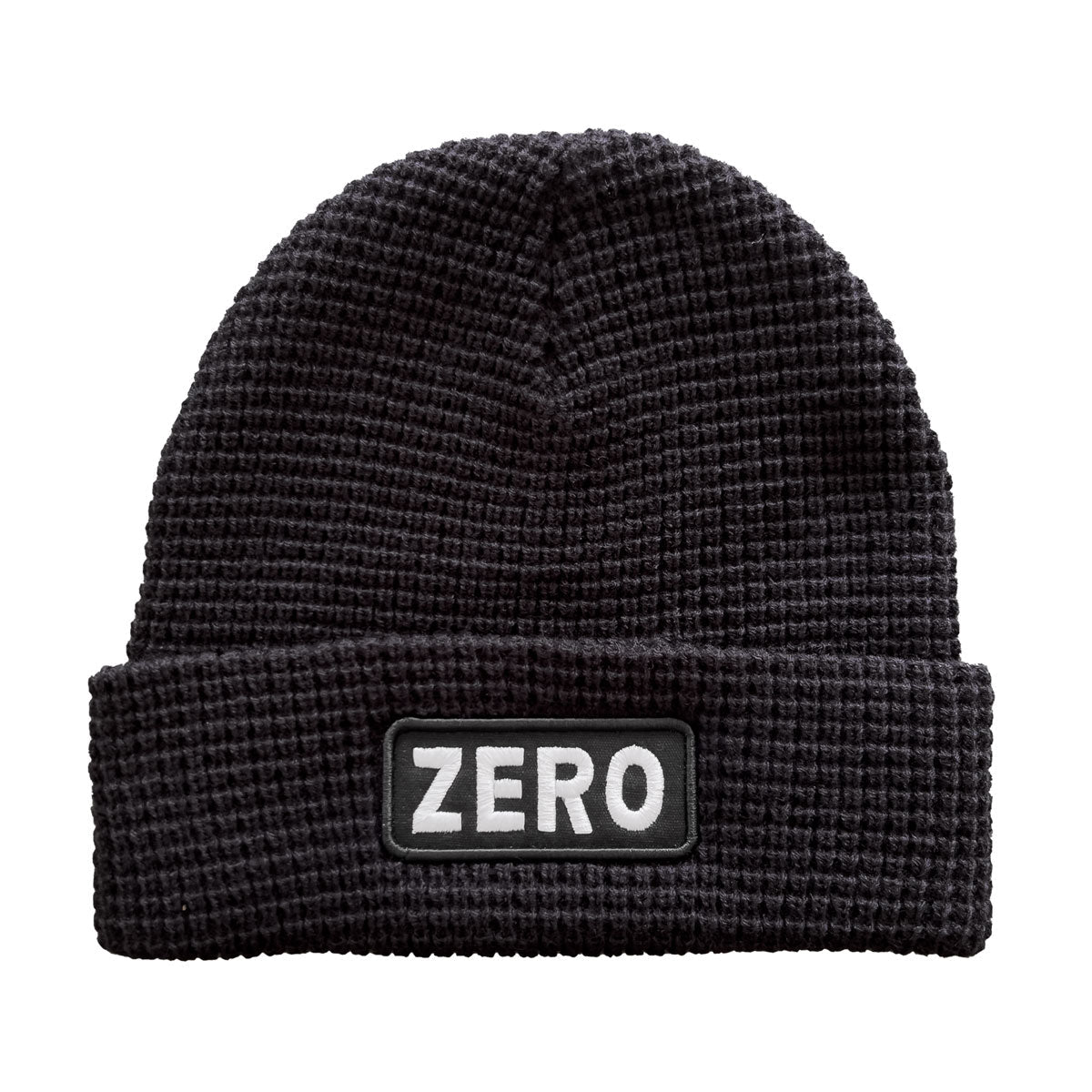 Zero Army Patch Waffle Beanie - Black image 1