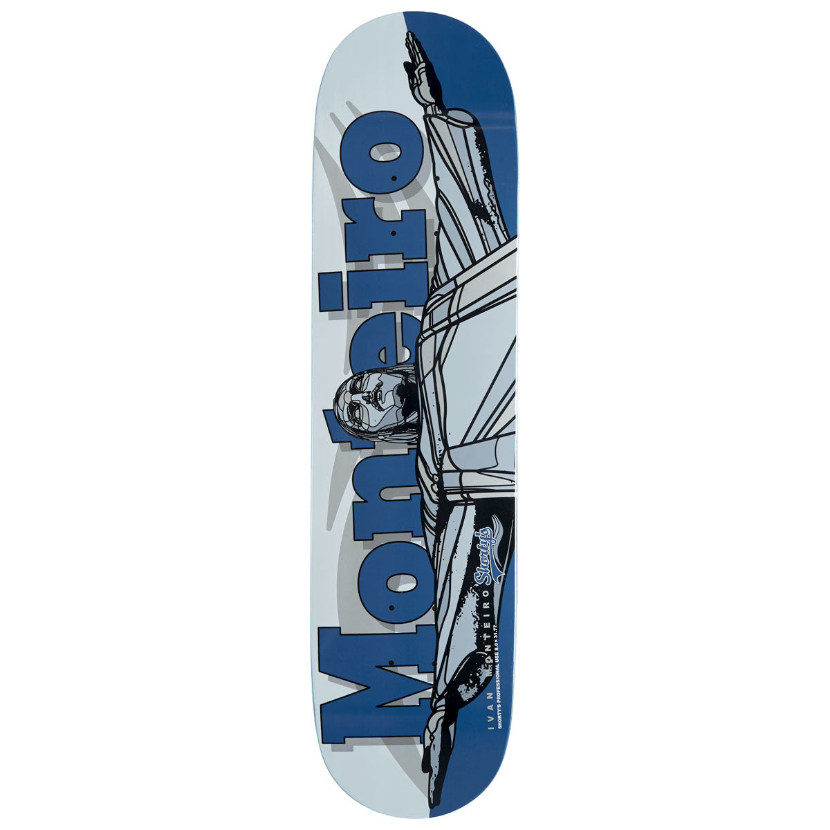 Shorty's Ivan Monteiro Redeemer Skateboard Deck - Blue - 8.00