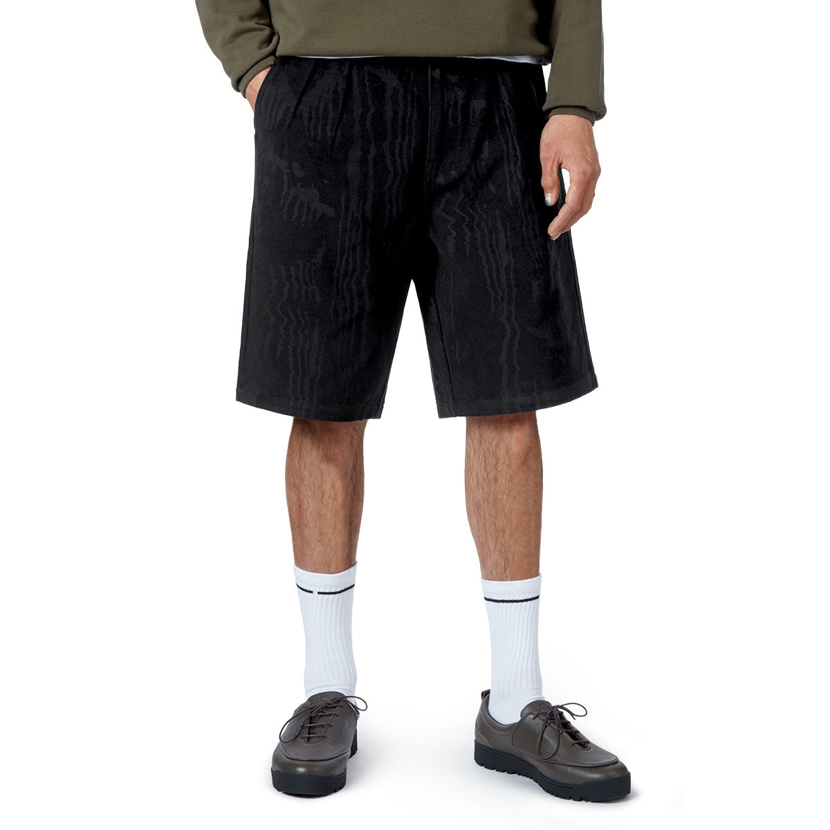 CCS Amoir Libre Pleated Shorts - Black Distortion image 3