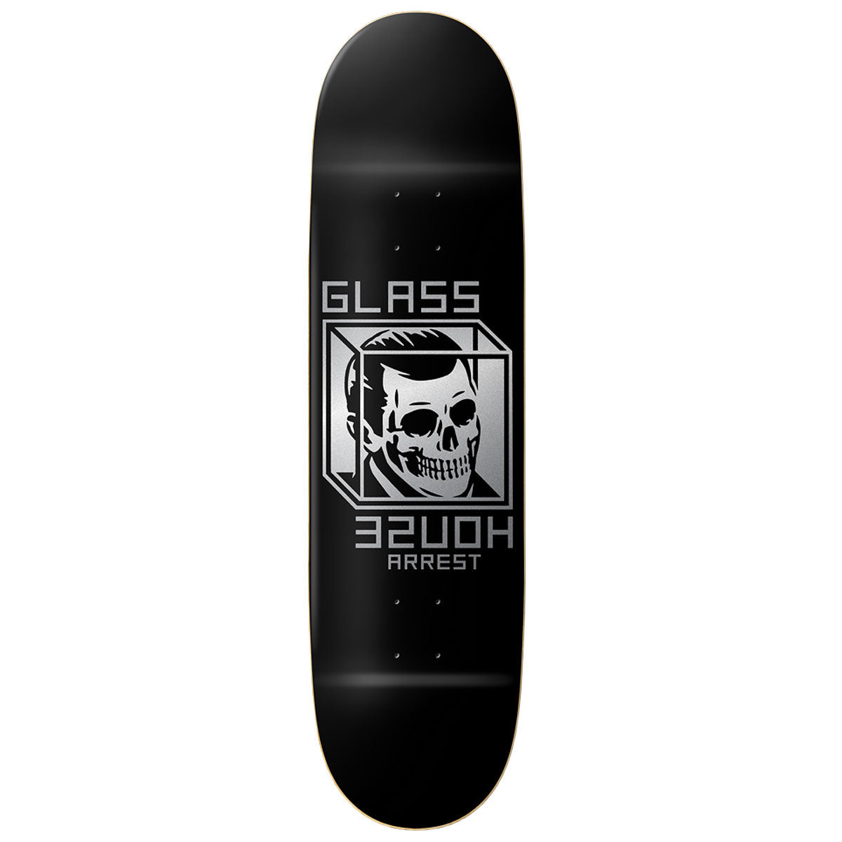 Glass House House Arrest Death Skateboard Deck - Metallic Silver - 8.375