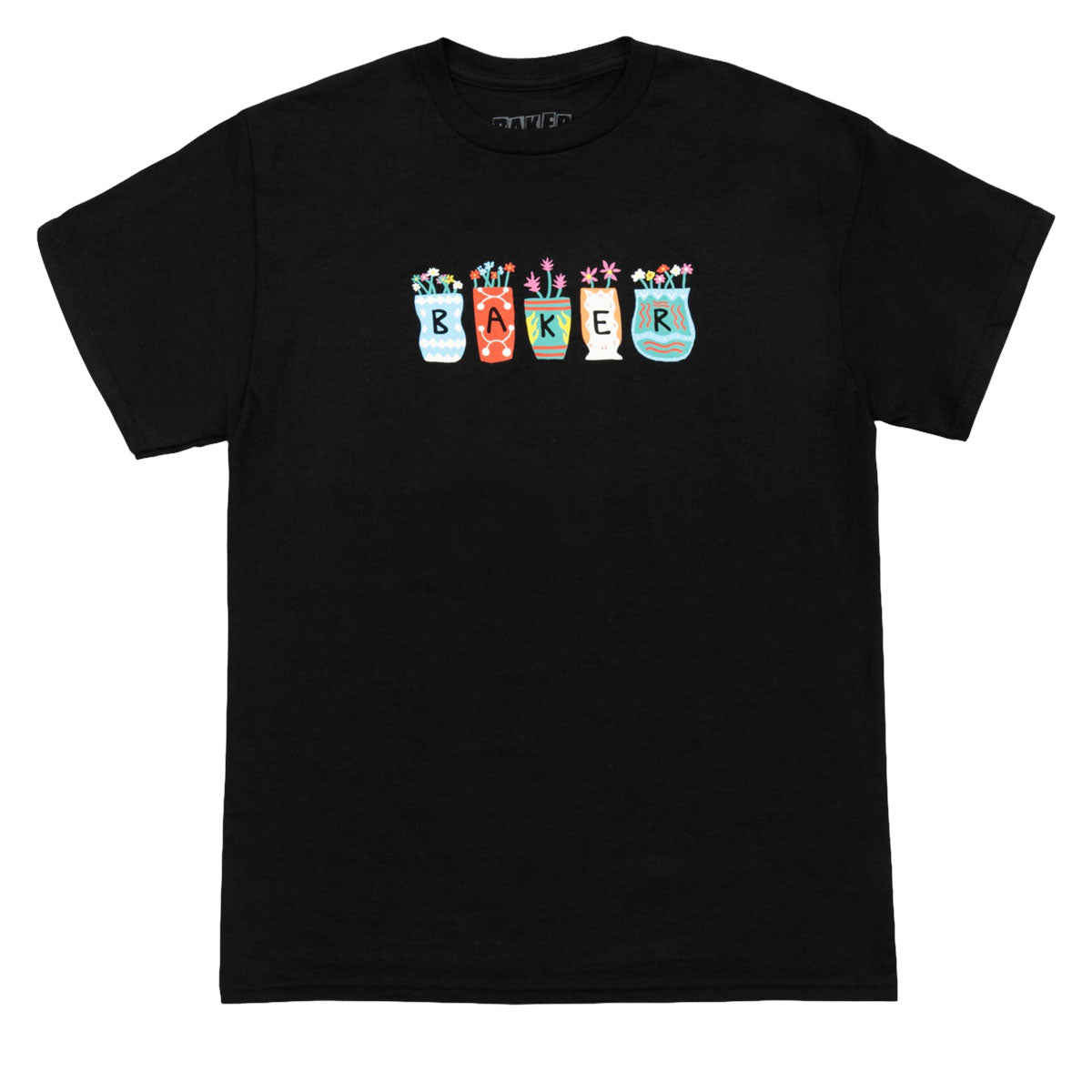 Baker Pots & Flowers T-Shirt - Black image 1