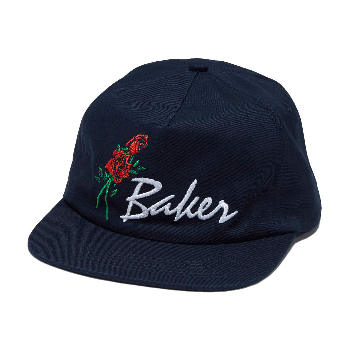 Baker Roses Snapback Hat - Navy image 1