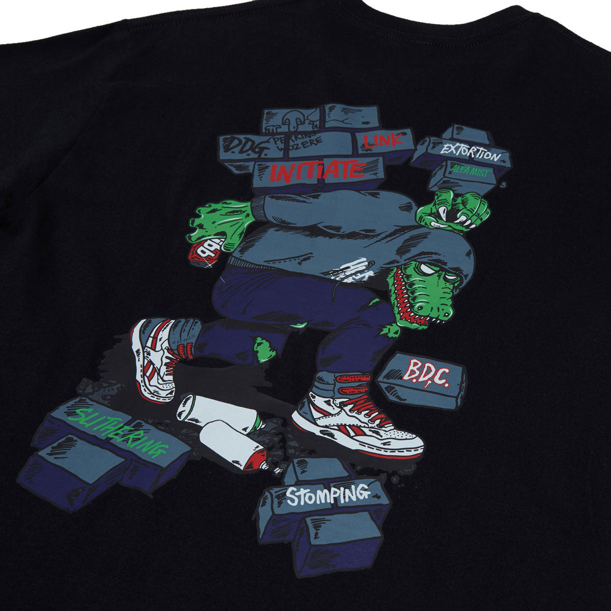 Heroin Swampy Stomp T-Shirt - Black image 3