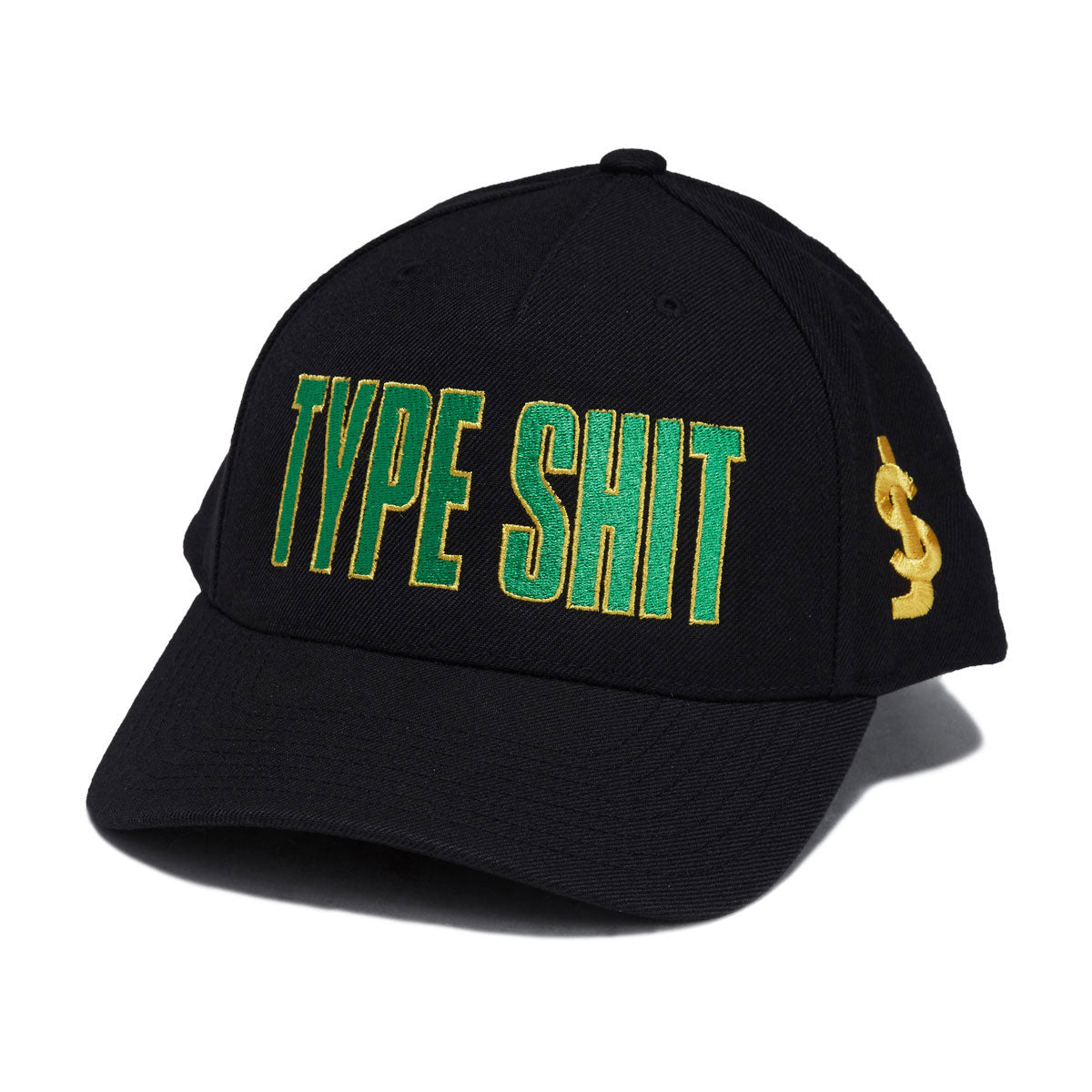 Shake Junt Type Shit Snapback Hat - Black image 1