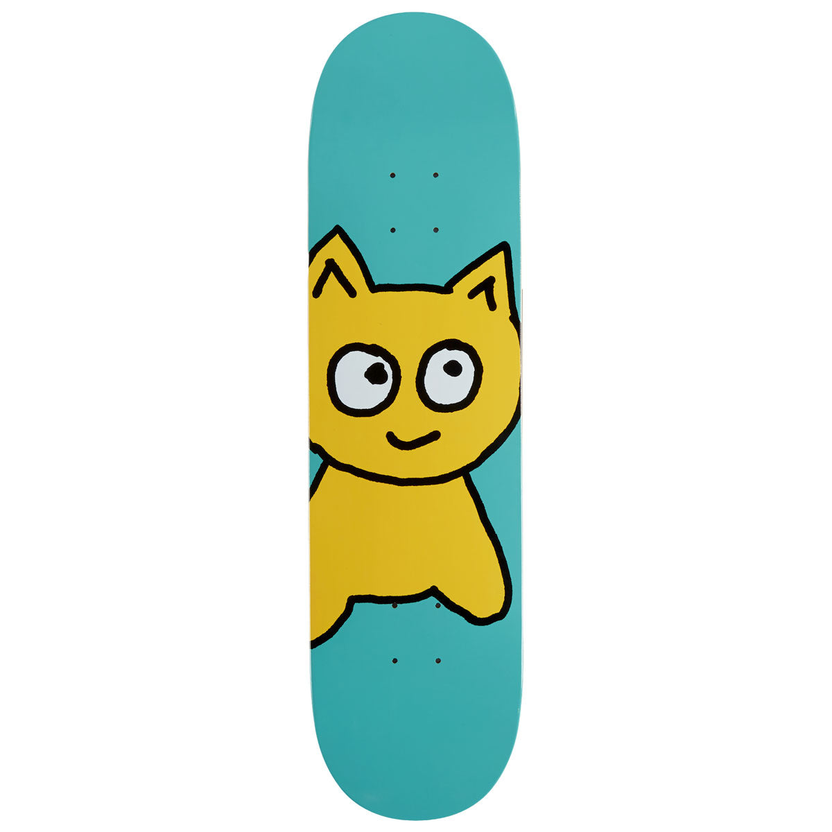 Meow Big Cat Skateboard Deck - Teal - 8.25
