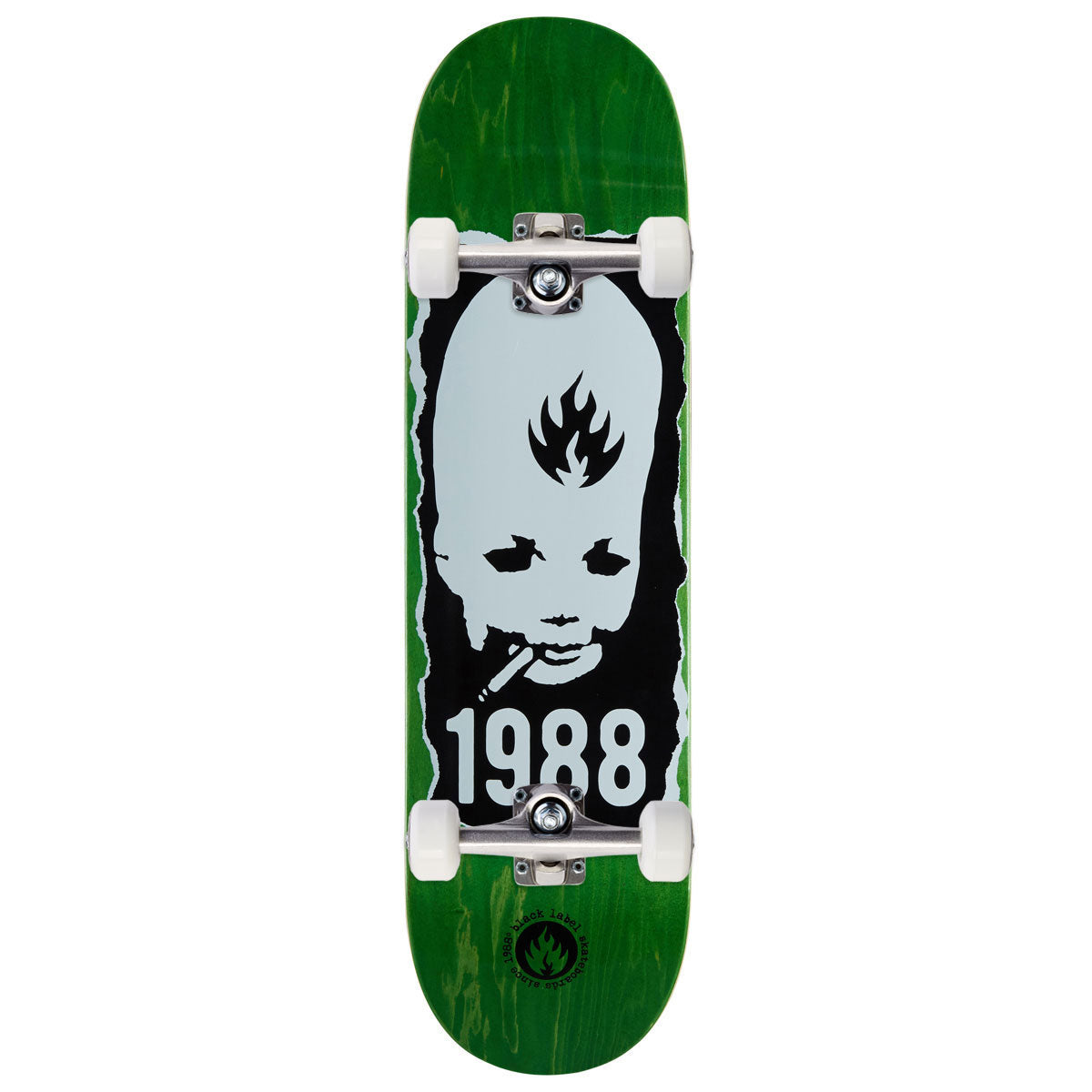 Black Label Thumbhead Torn Skateboard Complete - 8.25