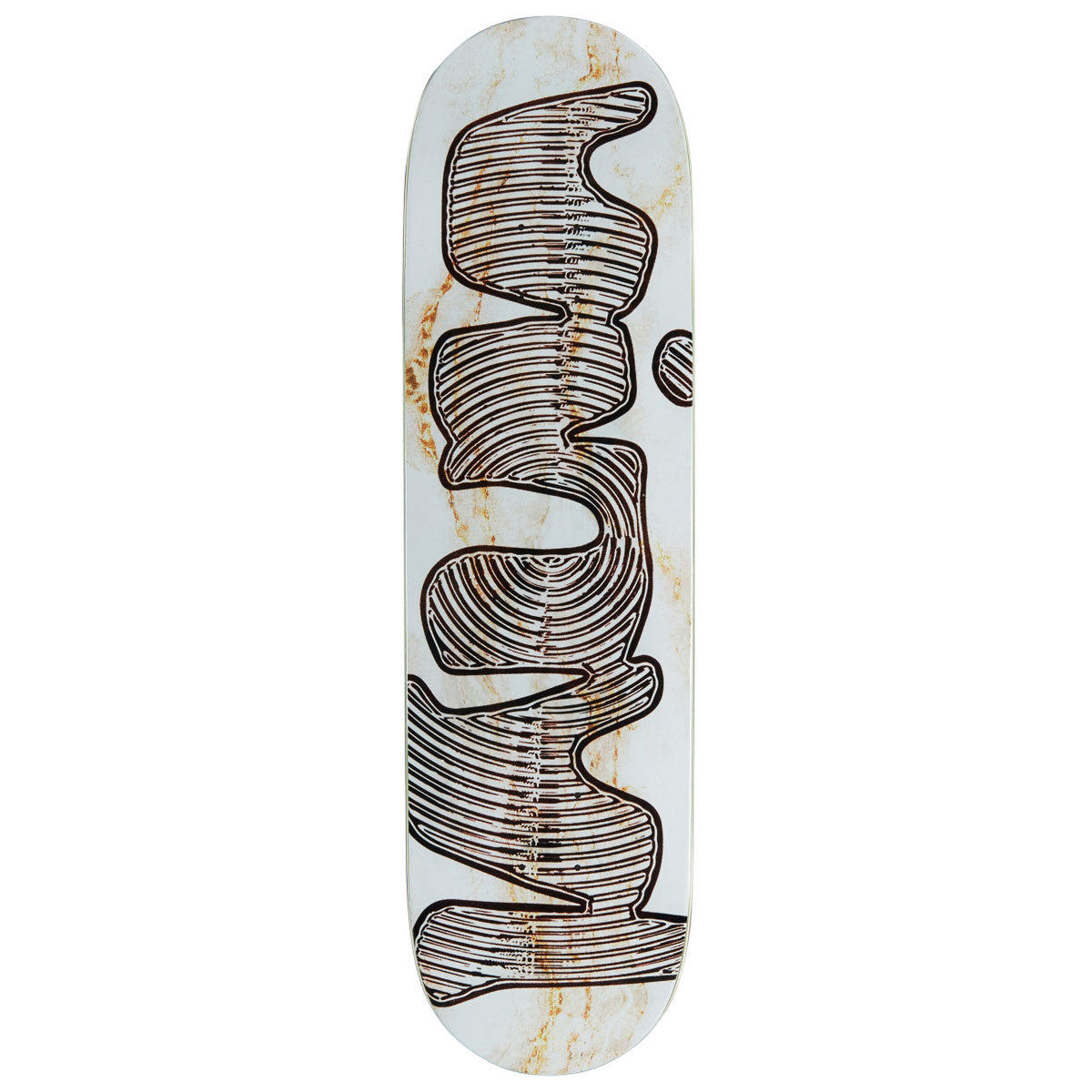 Vinyl Spiral Skateboard Deck - White Marble - 8.50
