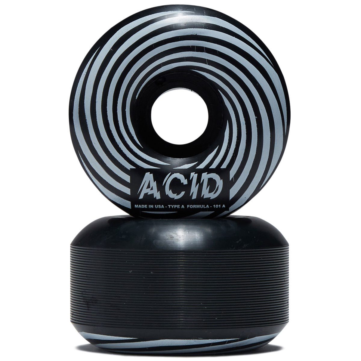 Acid Swirl Type A 101a Skateboard Wheels - Black - 54mm image 2