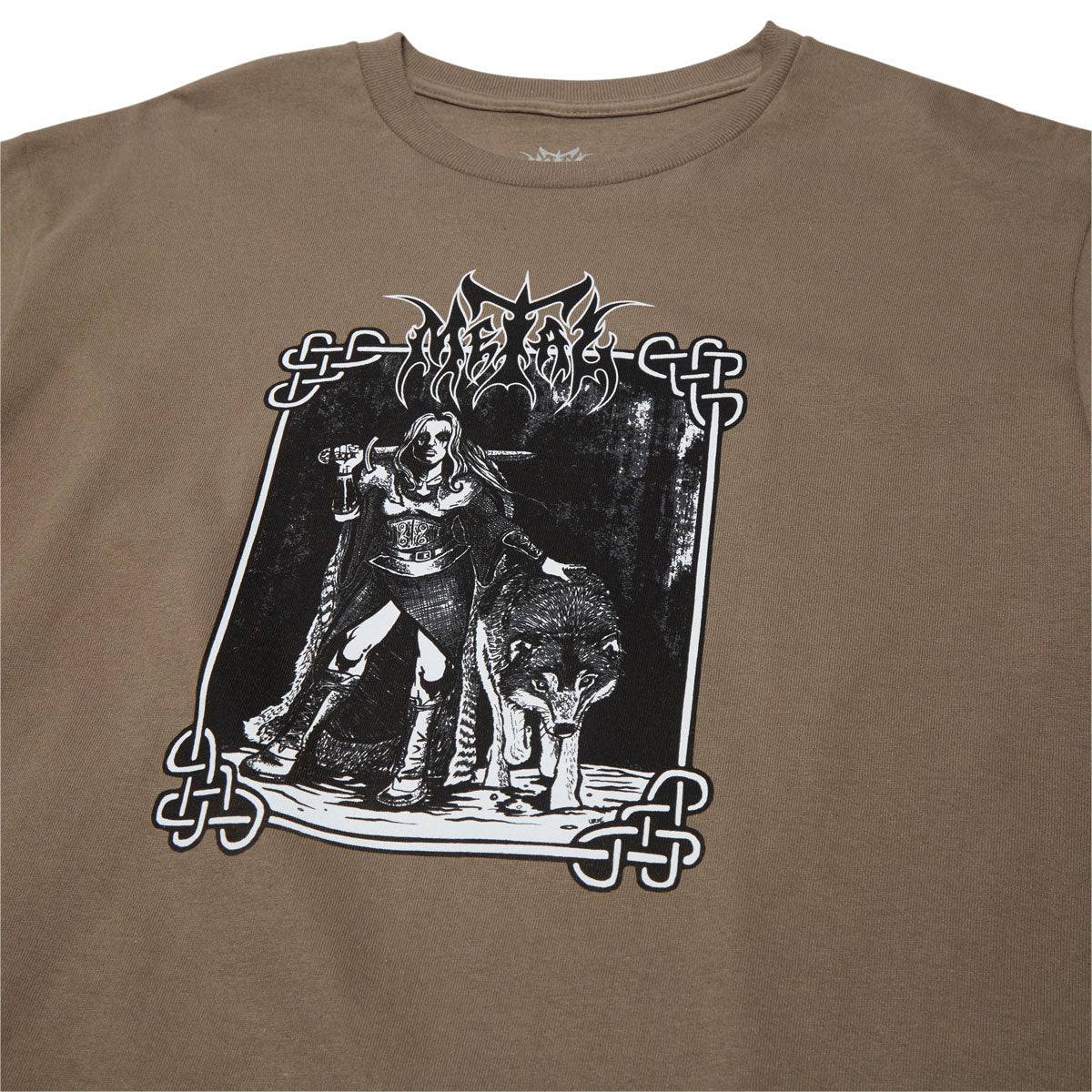 Metal Valkyrie Wolf T-Shirt - Khaki image 2