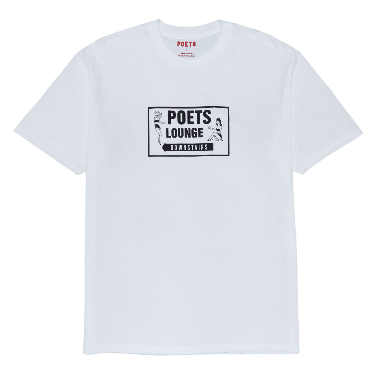 Poets Lounge Screened T-Shirt - White image 1