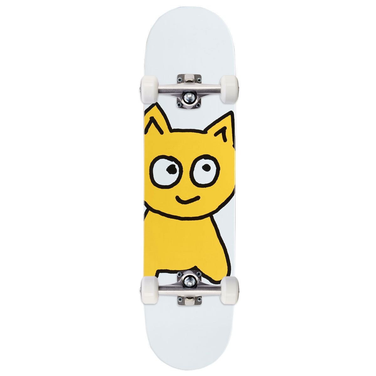 Meow Big Cat Skateboard Complete - White - 7.75