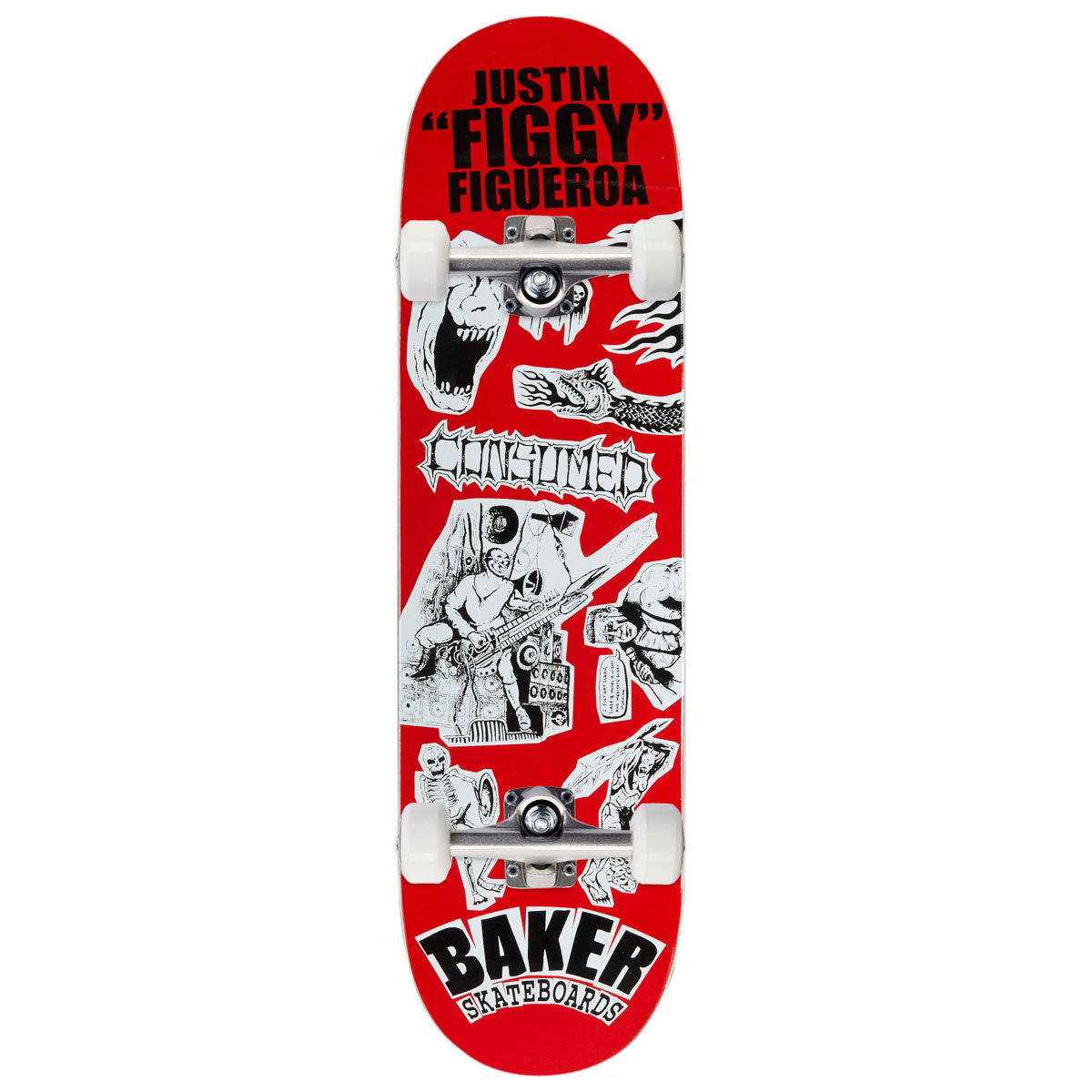 Baker Figgy Divine Evil Skateboard Complete - 8.38