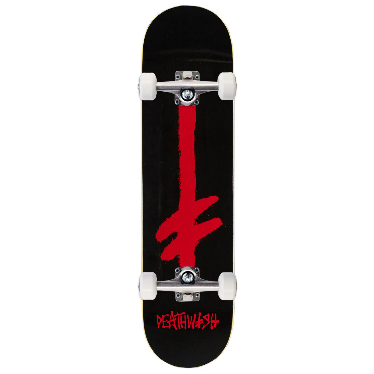 Deathwish Gang Spray Skateboard Complete - Black/Red - 7.75