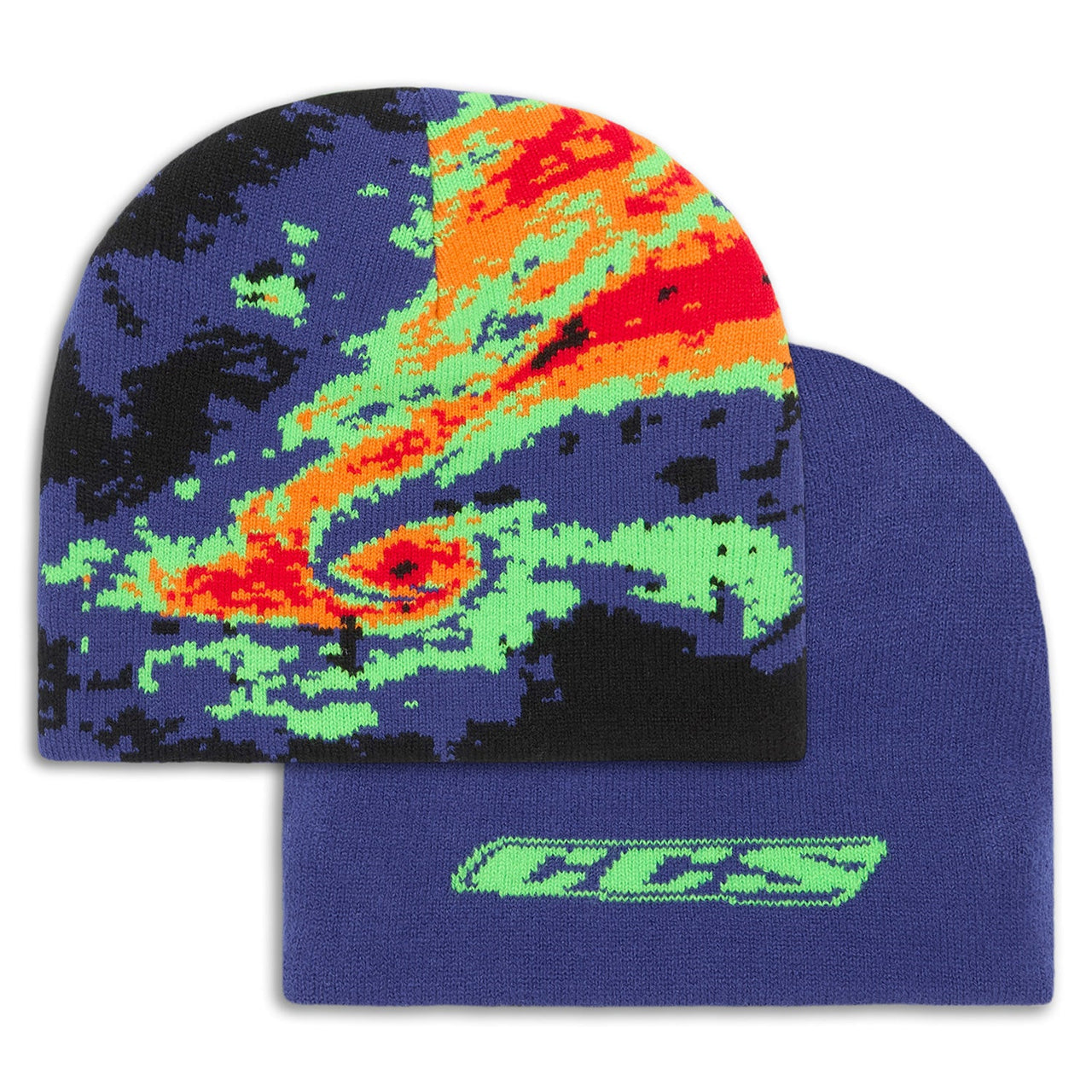 CCS Reversible Forecast Skully Beanie - Hurricane Blue image 1