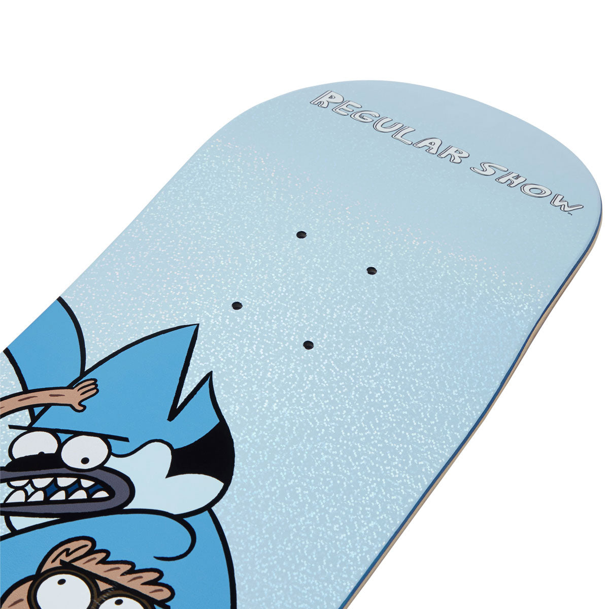 Welcome x Regular Show Fight Skateboard Deck - Black/Prism Foil - 8.25