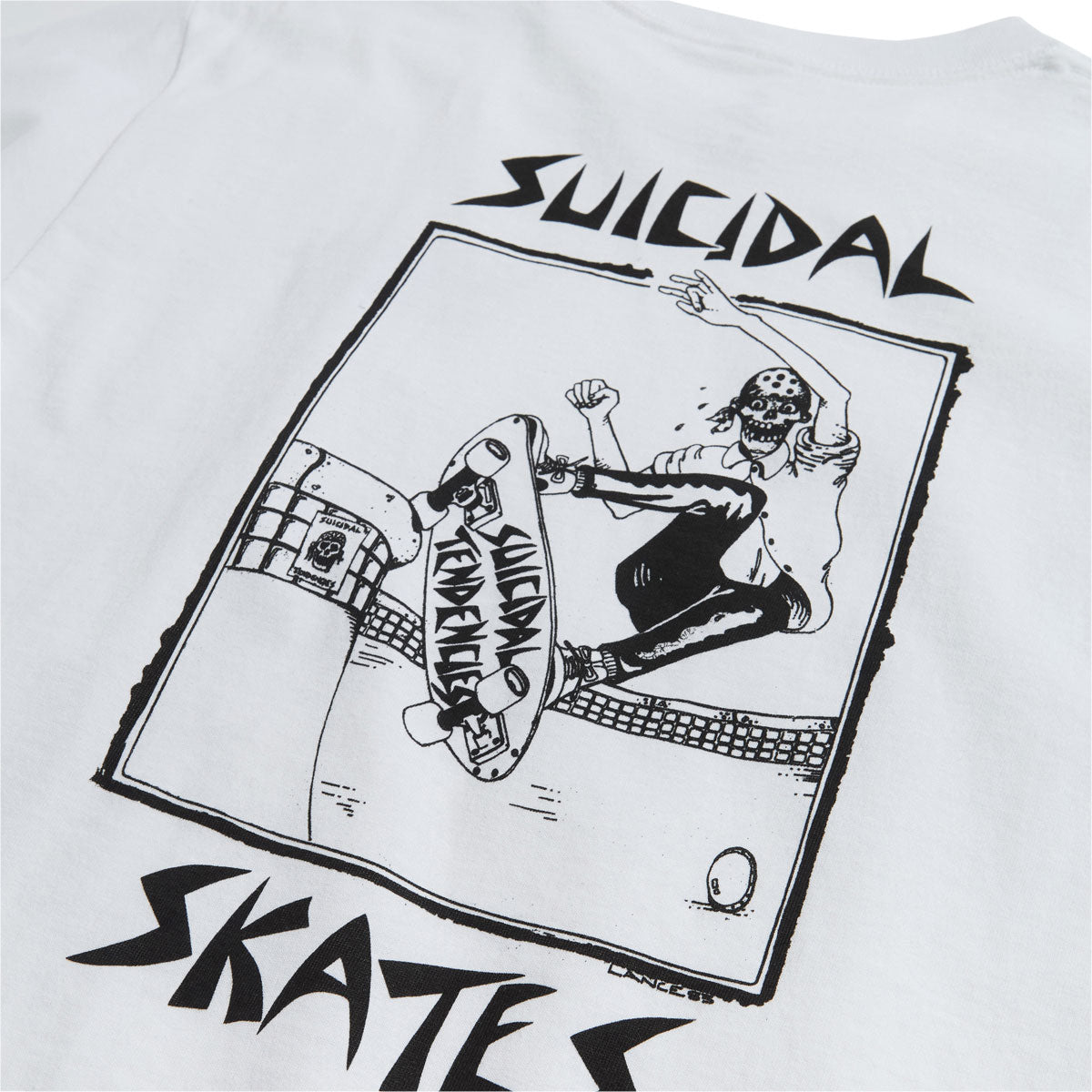 Dogtown x Suicidal Skates Pool Skater 80s T-Shirt - White/Black image 3