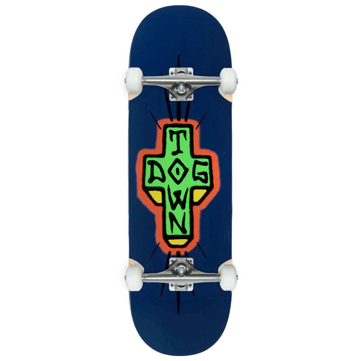 Dogtown Spray Cross Loose Trucks Skateboard Complete - Blue Full Dip - 9.50