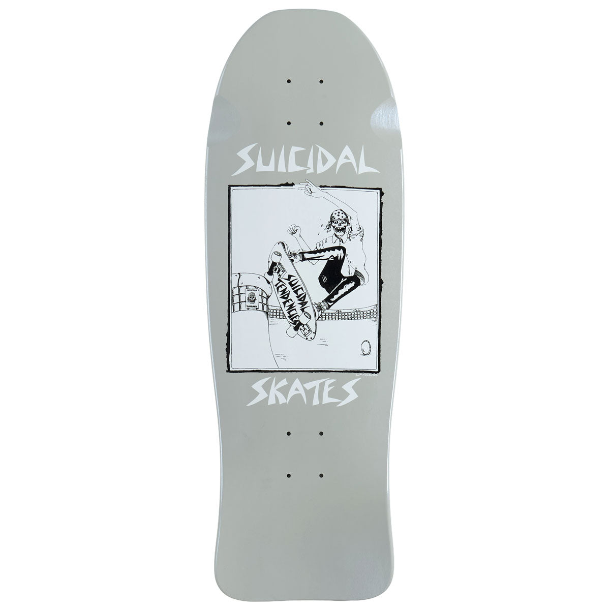 Dogtown x Suicidal Skates Pool Skater 80s Reissue Skateboard Deck - Grey Full Dip/Blue Pearl - 10.125