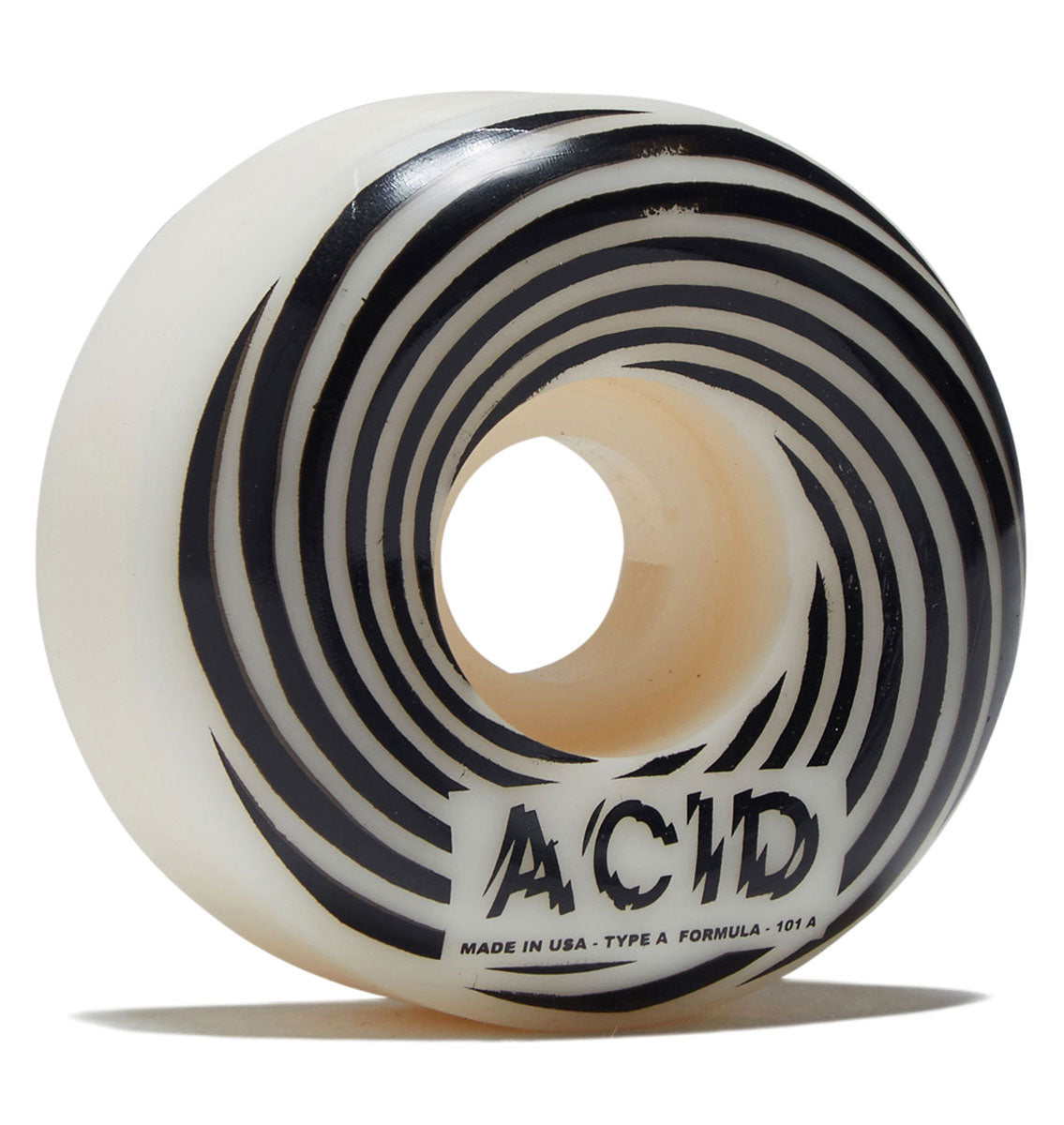 Acid Swirl Type A 101a Skateboard Wheels - White - 54mm image 1