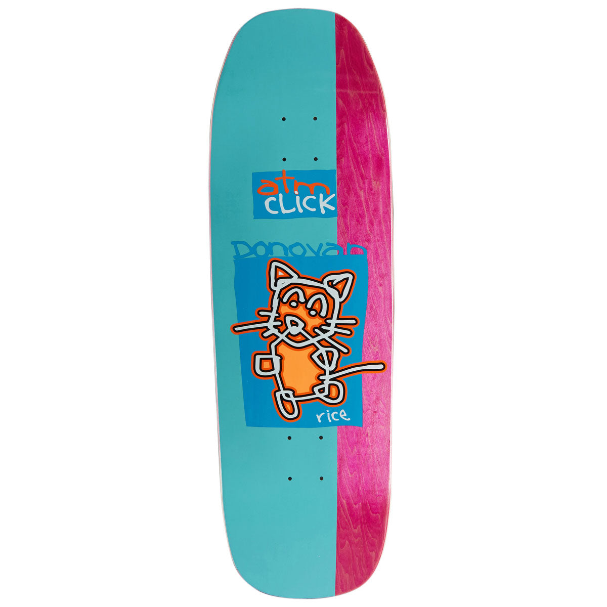 ATM Donovan Rice Cat Shaped Skateboard Deck - 3/4 Color Assorted - 10.00