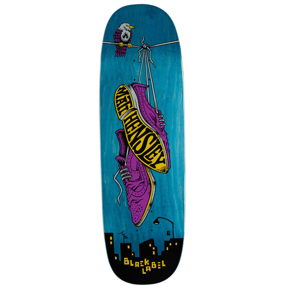 Black Label Matt Hensley Wingtips Tugboat Shape Skateboard Deck - 9.50
