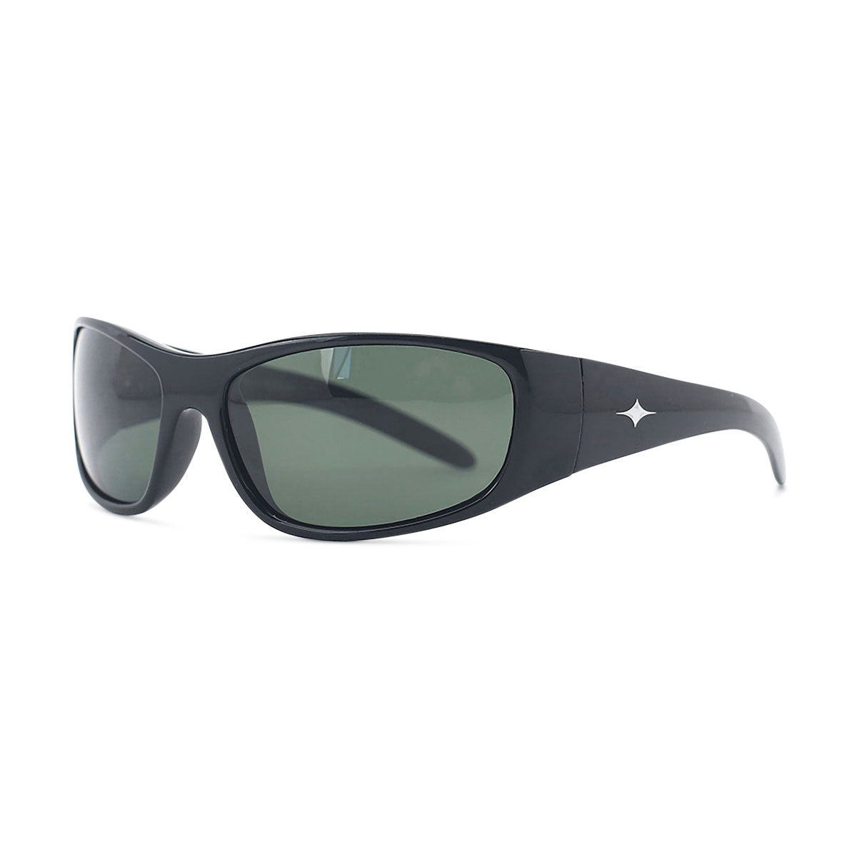 SAD Fade Sunglasses - Gloss Black/Olive Lens image 2