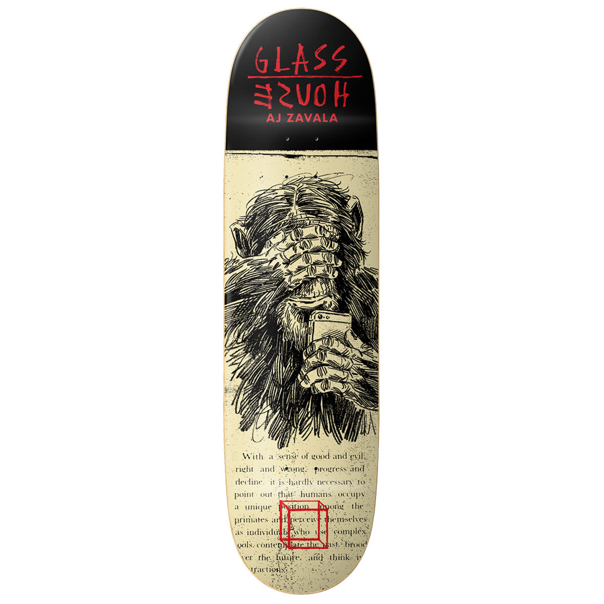 Glass House AJ Lavala See No Evil Skateboard Deck - 8.50
