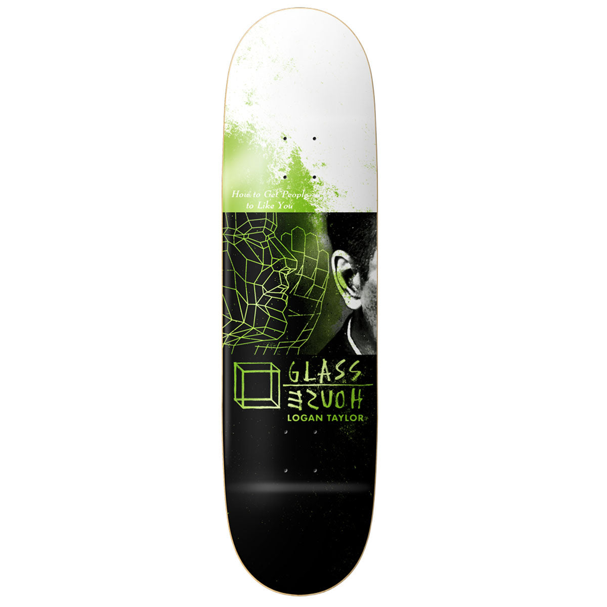 Glass House Taylor Artificial Skateboard Deck - Green Foil - 8.25