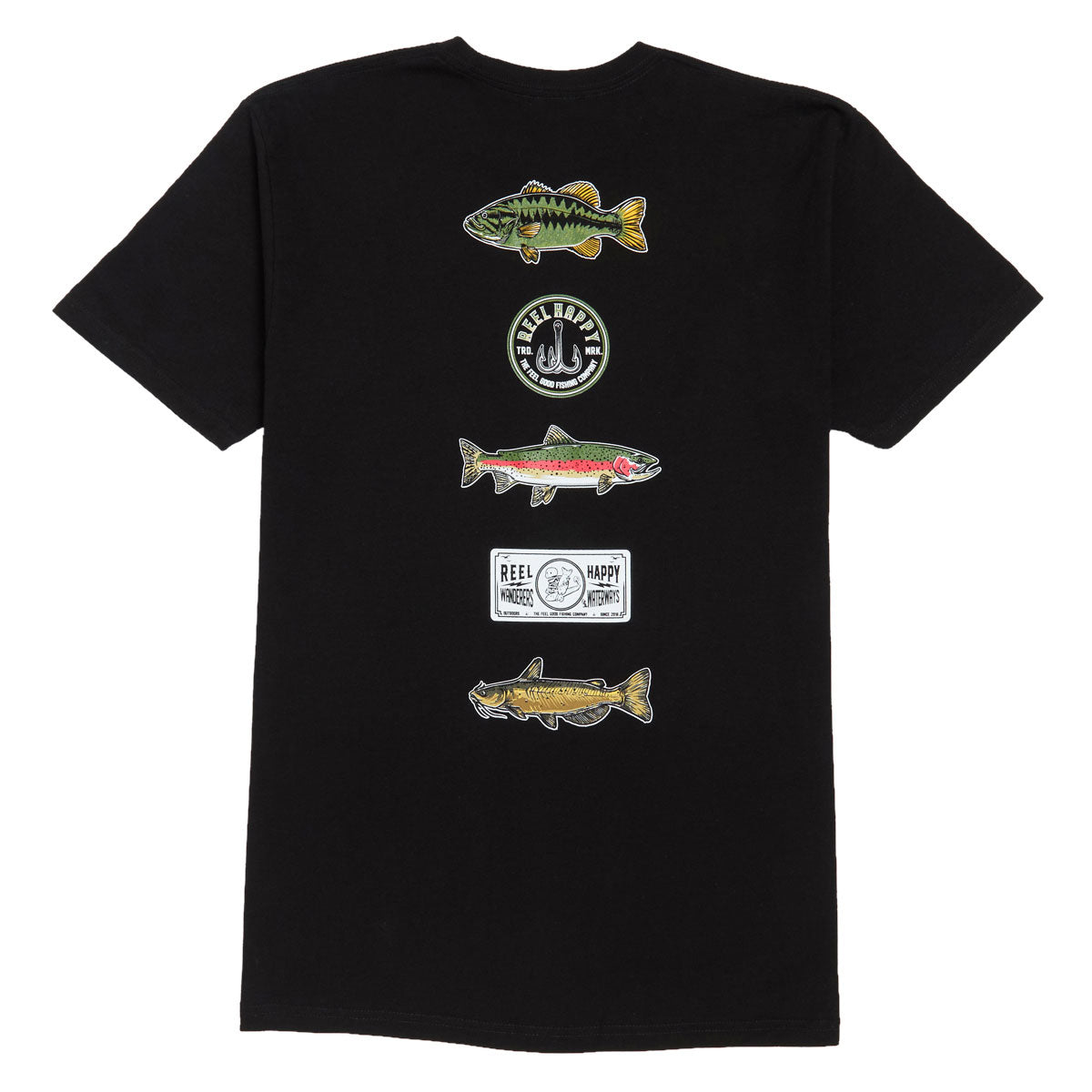 Reel Happy Freshies T-Shirt - Black image 1