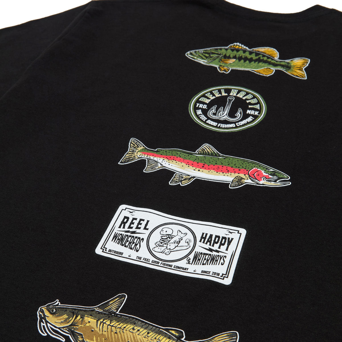 Reel Happy Freshies T-Shirt - Black image 3