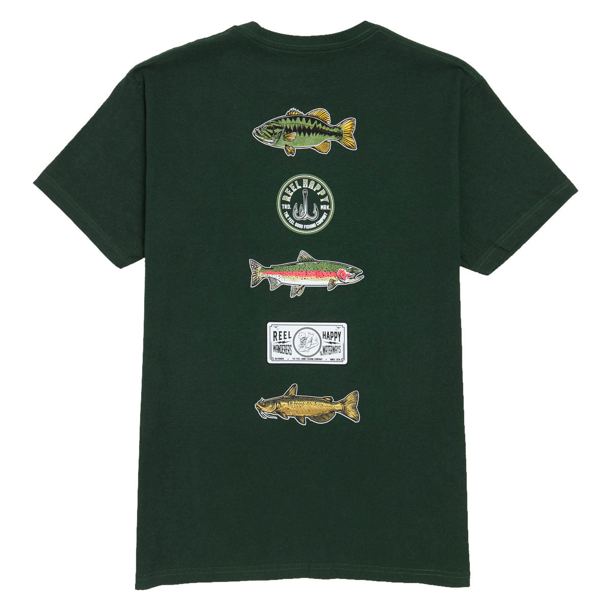 Reel Happy Freshies T-Shirt - Forest Green image 1