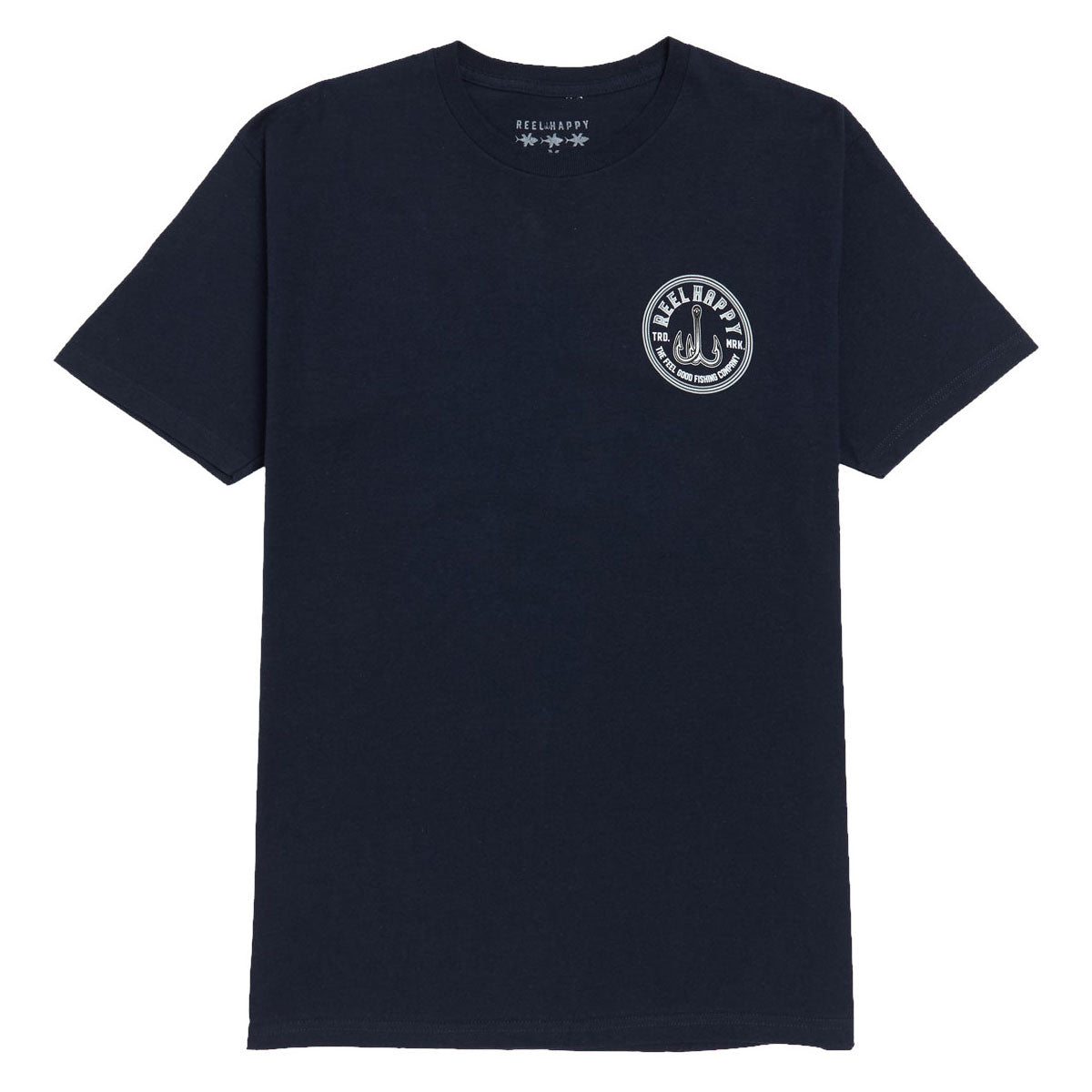 Reel Happy Treble Hook T-Shirt - Navy image 2