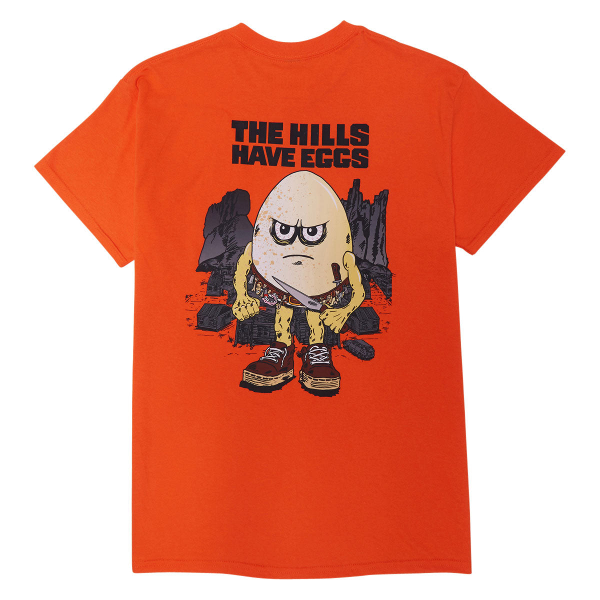Heroin Hills Have Eggs T-Shirt - Orange image 1