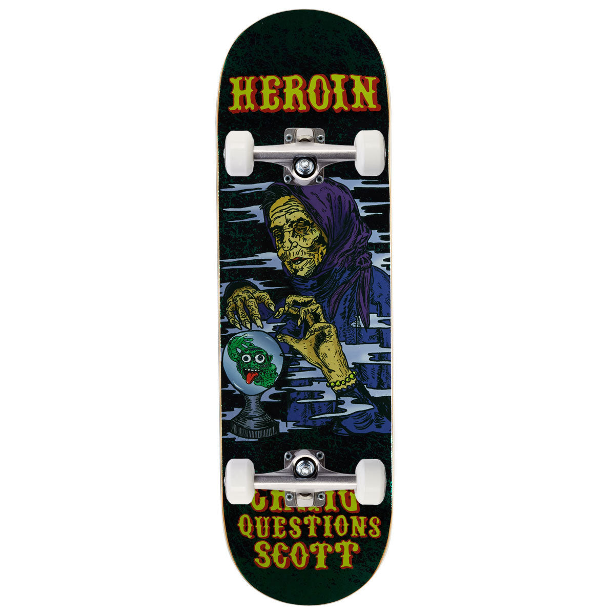 Heroin Craig Questions KO2 Fortune Teller Skateboard Complete - 9.25