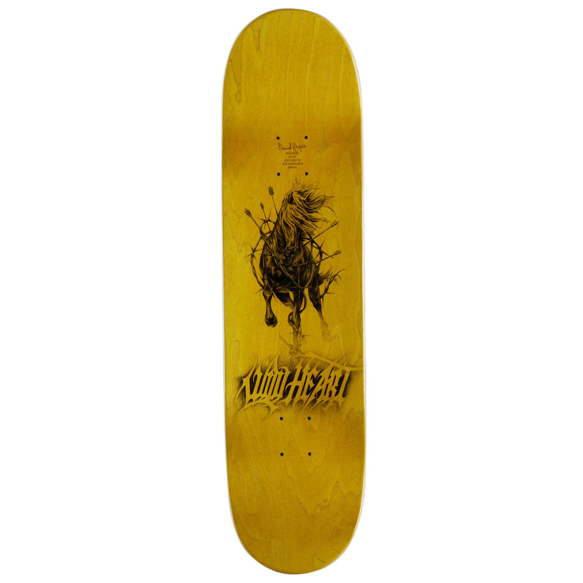Zero Reyes Wild Heart Skateboard Deck - White - 8.25