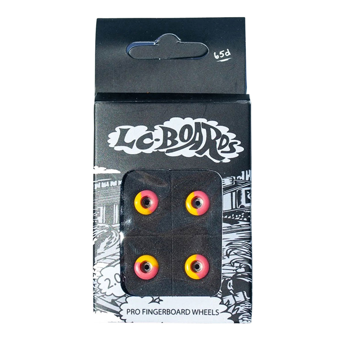 LC Boards Street Shape Urethane Pro 65D Fingerboard Wheels - Starburst image 3