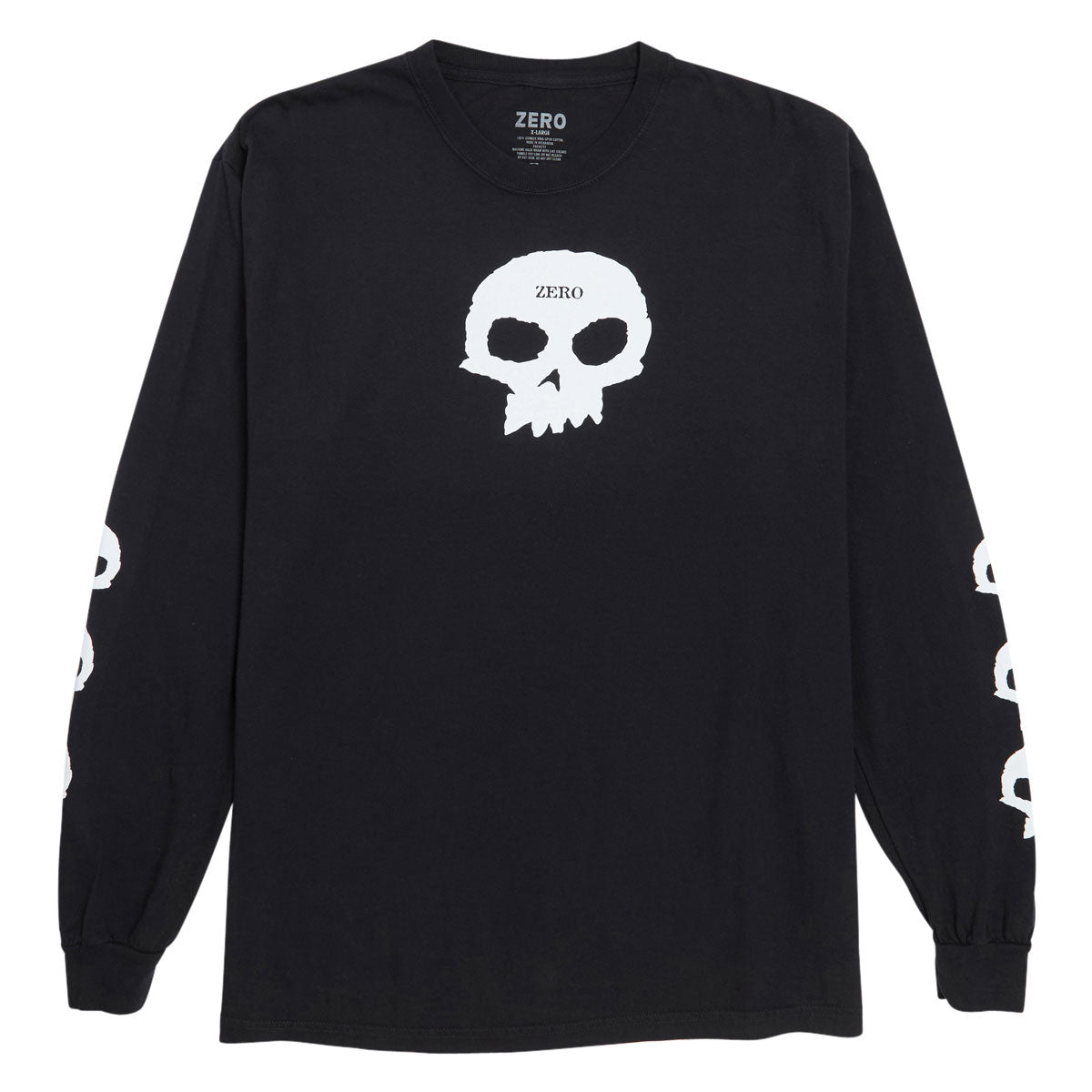 Zero Single Skull Long Sleeve T-Shirt - Black image 1