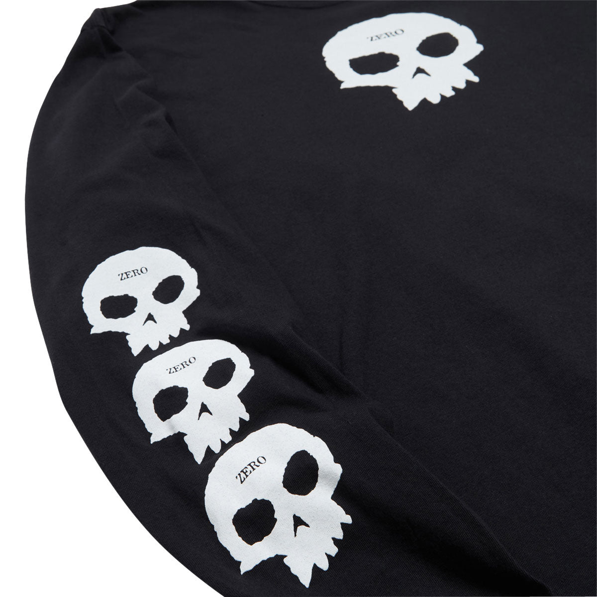 Zero Single Skull Long Sleeve T-Shirt - Black image 2