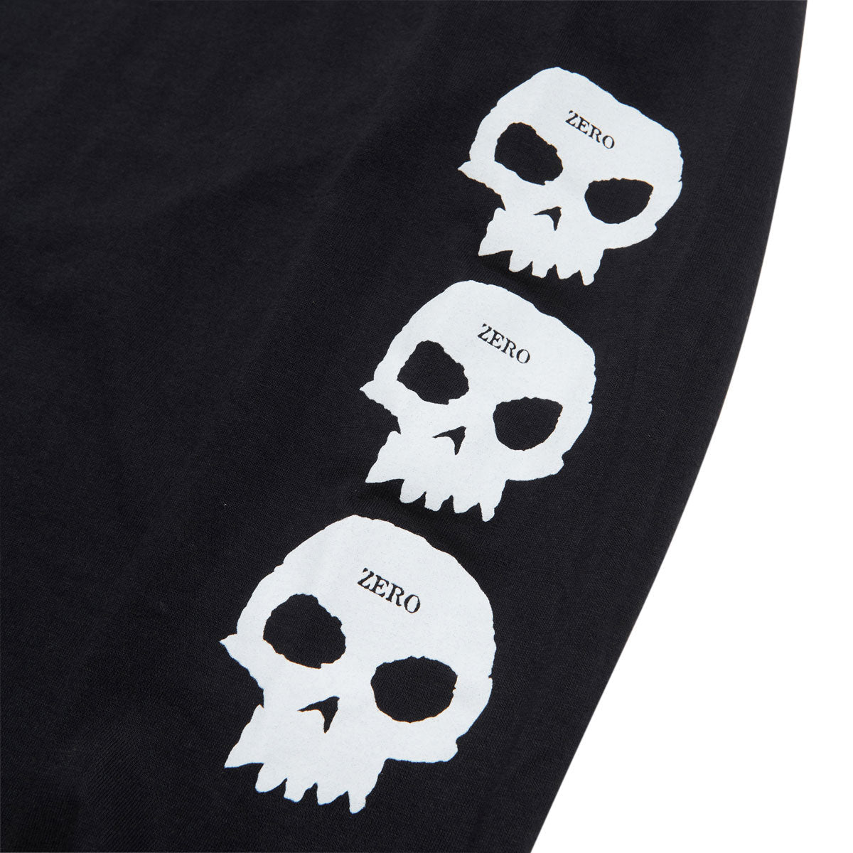 Zero Single Skull Long Sleeve T-Shirt - Black image 4