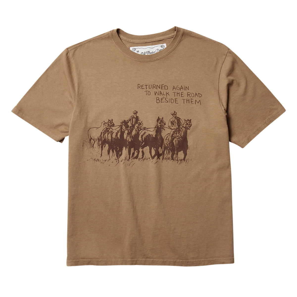 One Of These Days Return Again T-Shirt - Light Brown image 1