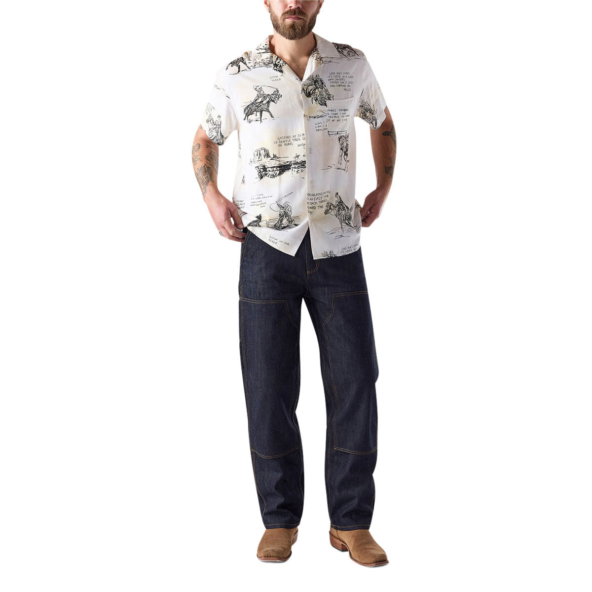 One Of These Days Best Of My Time Camp Shirt - Natural image 5