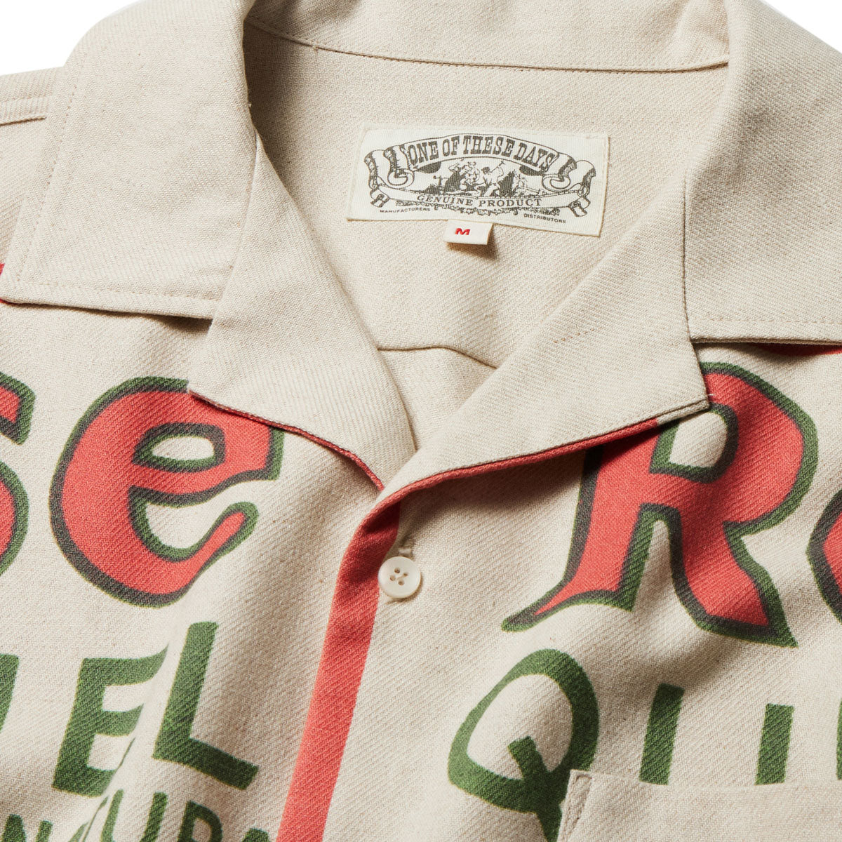 One Of These Days Natural Flavor Camp Shirt - Natural image 3