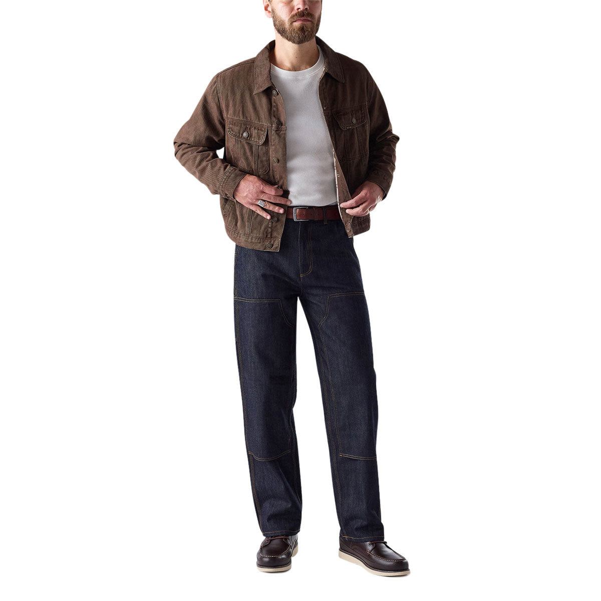 One Of These Days Lined Trucker Jacket - Washed Brown Denim image 4