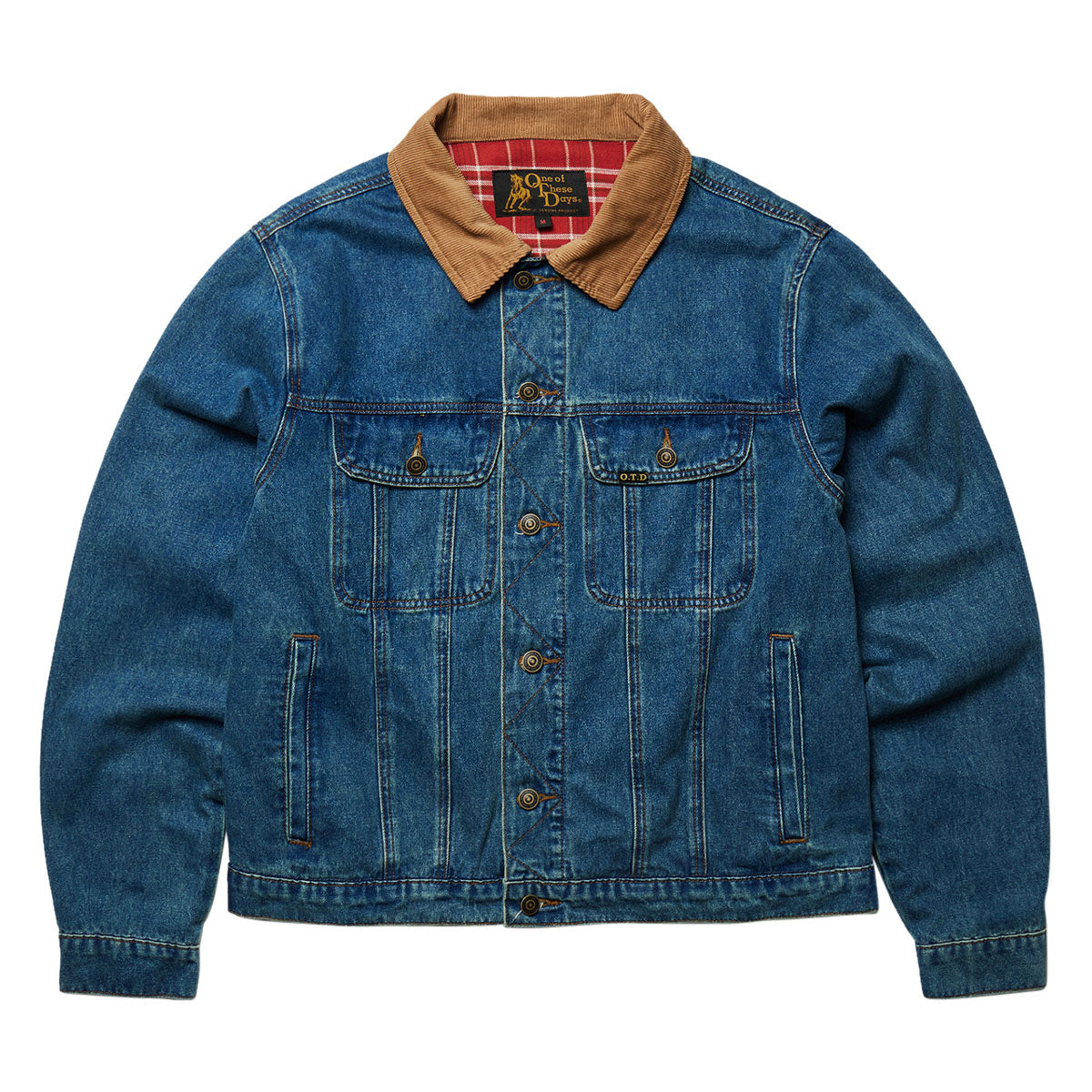 One Of These Days Lined Trucker Jacket - Washed Denim image 1