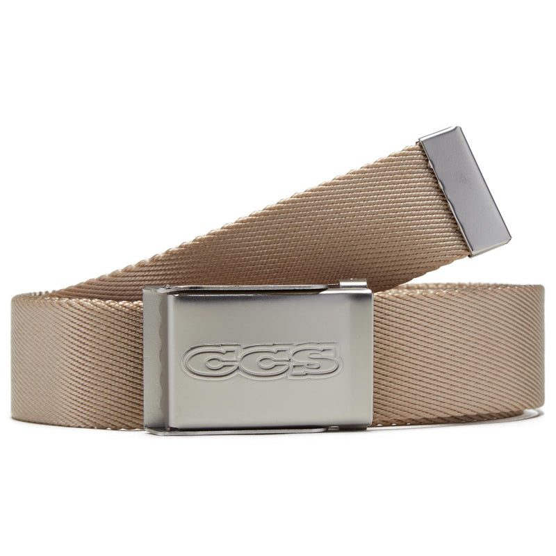 CCS Silver 96 Logo Web Belt -  Tan