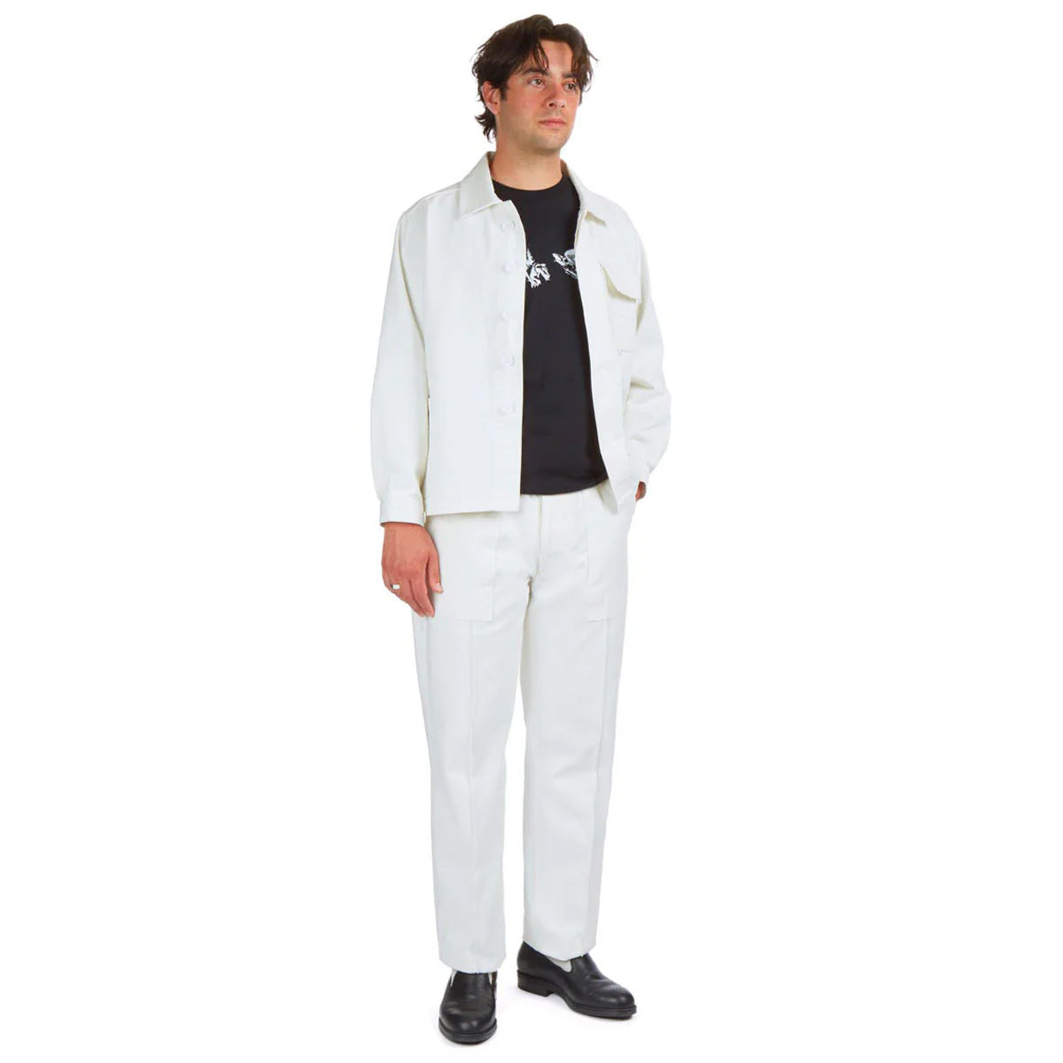 CCS French Cropped Chore Jacket - White – Daddies Board Shop