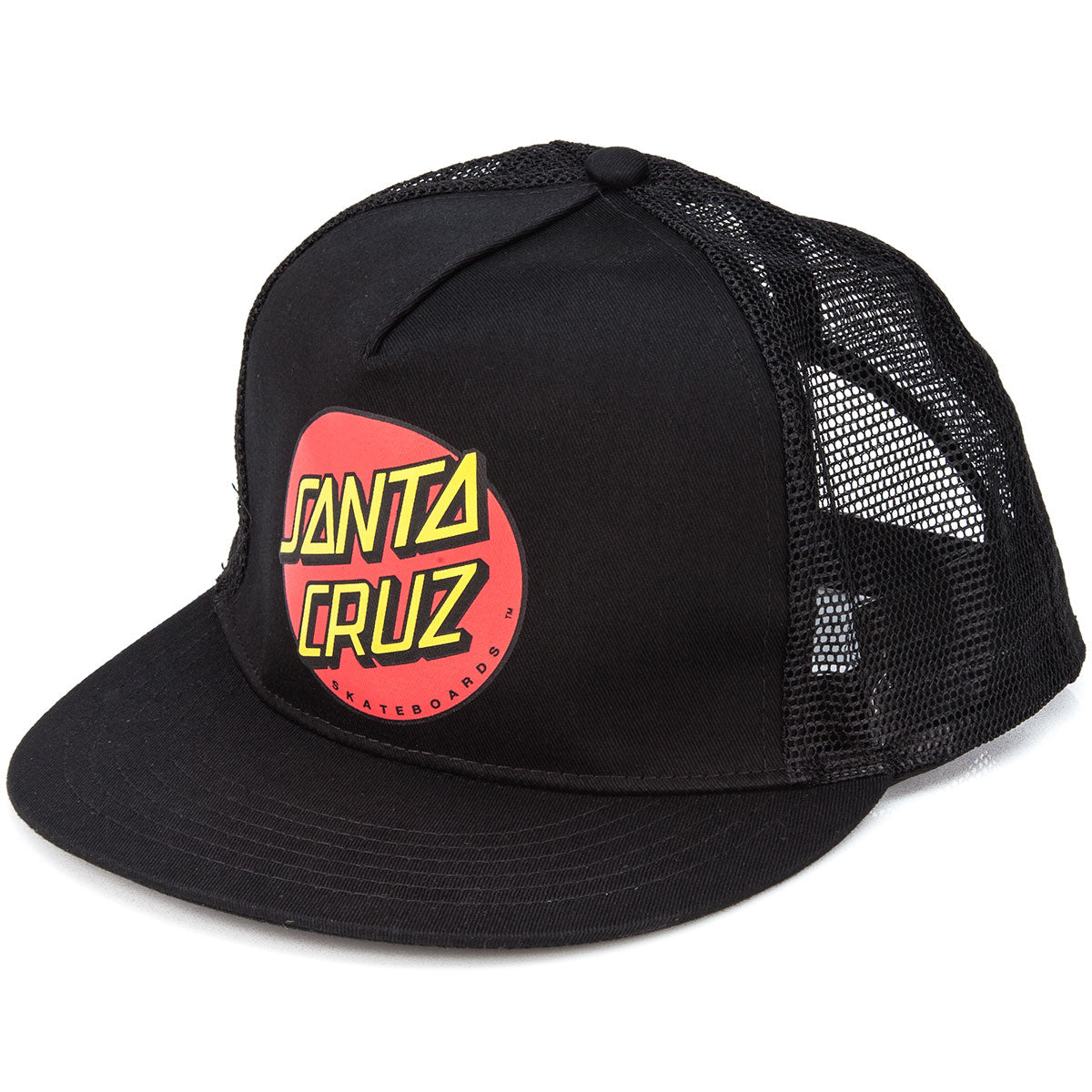 Santa Cruz Classic Dot Mesh Trucker Hat - Black image 1