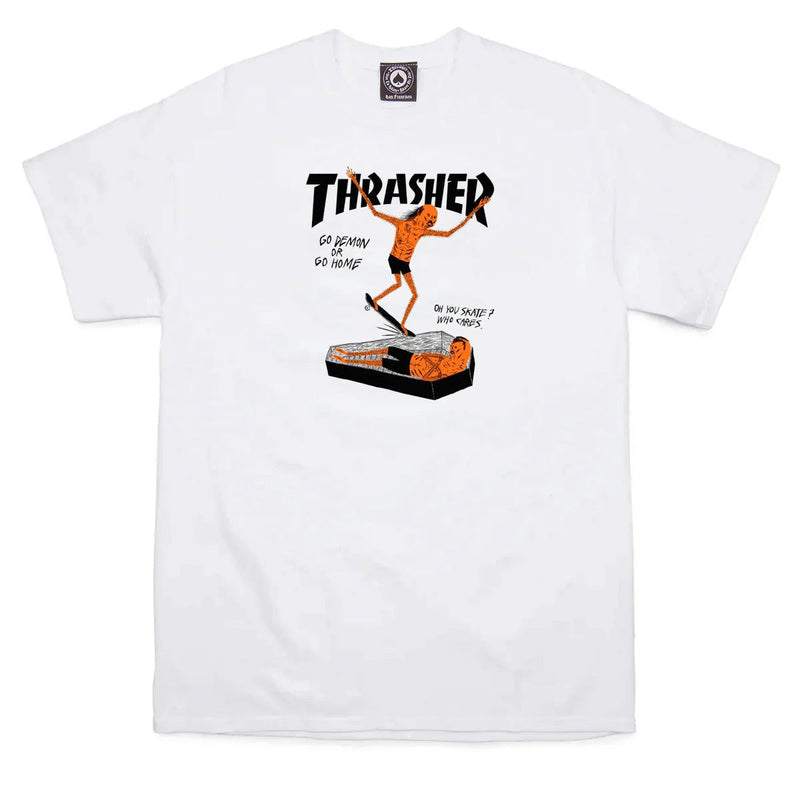 Thrasher Coffin By Neckface T-Shirt - White
