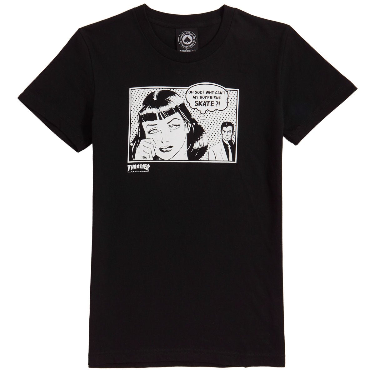 Thrasher Womens Boyfriend T-Shirt - Black image 1